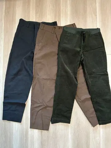 남성용 UNIQLO 팬츠 3개 세트