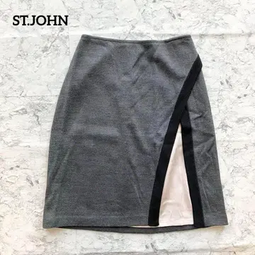 [st.john] 세인트존 타이트 랩스커트 실크 혼방 핑크