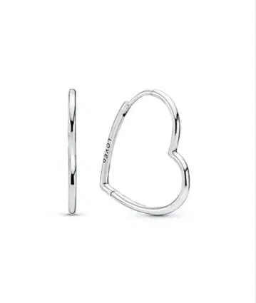 판도라 아심메트릭 하트 후프 귀걸이