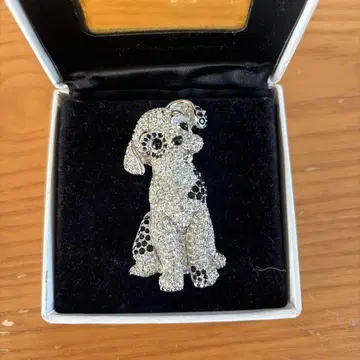 스와로브스키 강아지 크리스탈 브로치