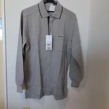 Kinloch Anderson 그레이 긴팔 피케 셔츠