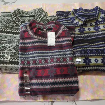 하이넥 플리스 스웨터 3종 세트