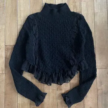 ZARA 프릴 레이스 니트 인기 밑단 디자인 Y2K 발레코어 자라