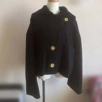 PATOU 파투 더블 페이스 울 크롭 코트 36