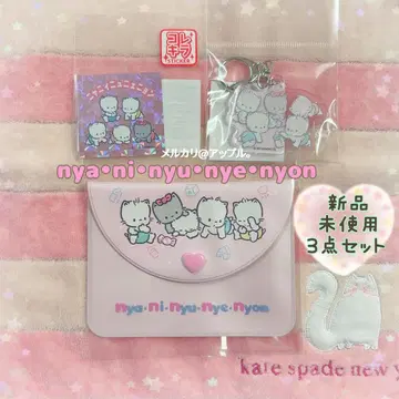 산리오 니야니뉴녜뇽 키링 케이스 반짝이 스티커 3개