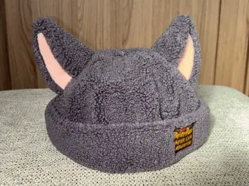 디즈니 고양이 귀 달린 플리스 모자