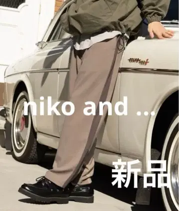 [ 새상품 ] niko and - 니코앤드 팬츠 사이드 라인 벨트 팬츠