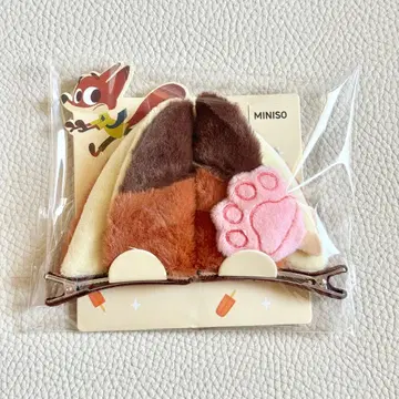 주토피아 Zootopia MINISO 닉 귀 헤어핀 디즈니