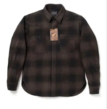 [ 미사용품 ] 스튜디오 다치산 아마미 진흙 염색 플란넬 셔츠 빅 사이즈