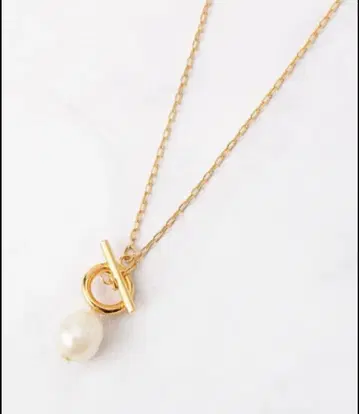 언타이틀 UNTITLED 목걸이 바로크 유리 진주 탑