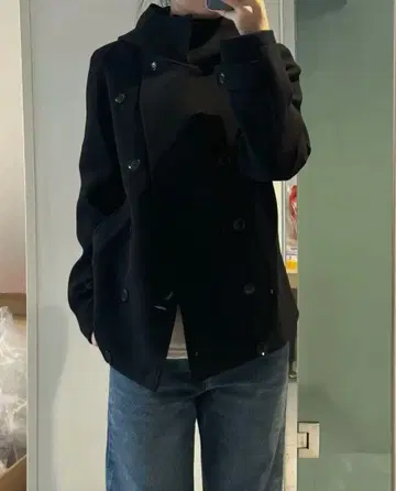 블랙 혼합 피코트