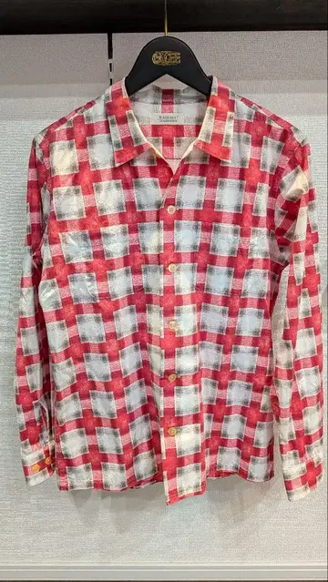 라디얼 RADIALL 프린트 체크 무늬 긴팔 셔츠