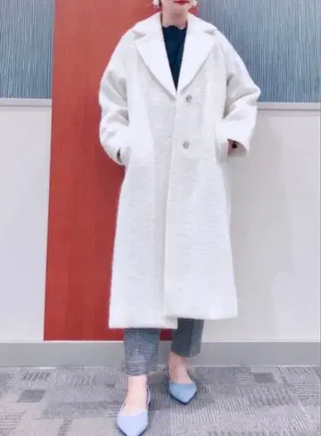 PLST 롱 코트 화이트