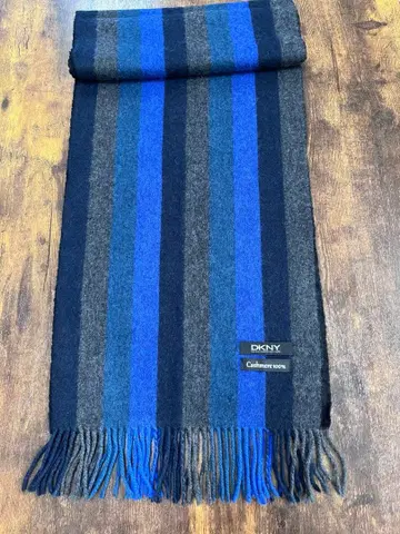 DKNY 다나카란 캐시미어 100% 멀티 스트라이프 머플러