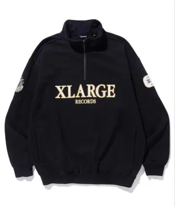 XLARGE 블랙 맨투맨 집업 XL