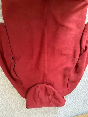 CROCODILE 후드 부착 빨간색 코트