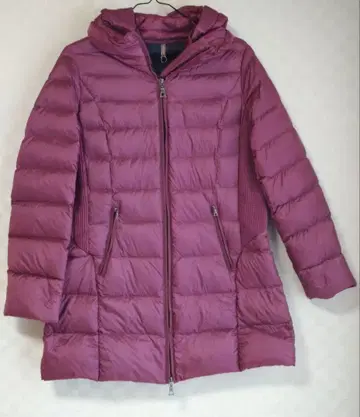 후드 부착 퍼플 다운 자켓