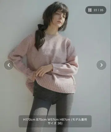 LE CIEL BLEU 컬러 네프 니트 핑크 36