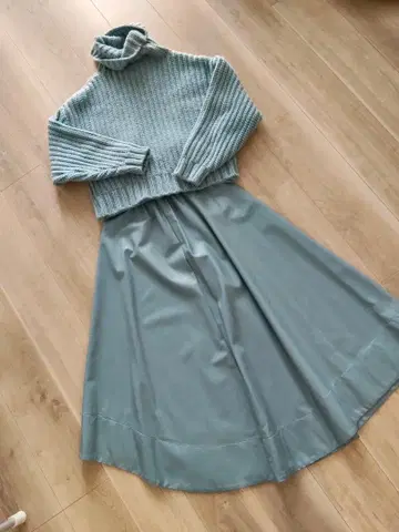 민트 블루 니트 셋업 사이즈 1