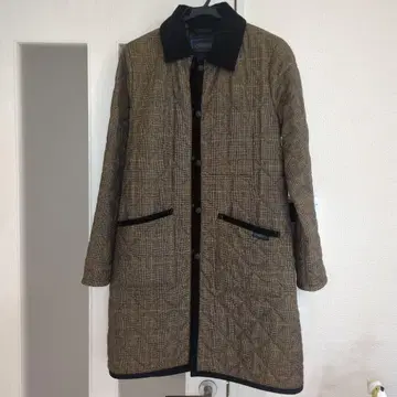 LAVENHAM 체크 무늬 퀼팅 코트