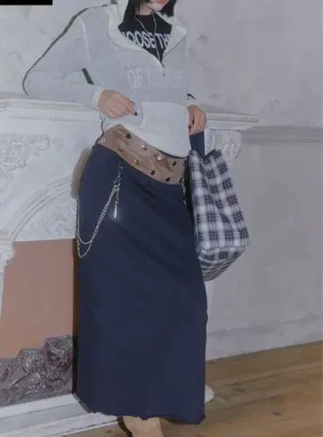 ABEUNDMOR [ 미사용 새상품 ] 롱 스커트 벨트 체인 포함