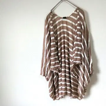 보더 시어 가디건 겉옷 루즈핏 베이지