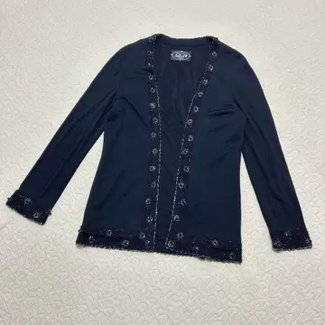 비즈 자수 긴팔 가디건 겉옷 상의 오픈 프론트 겉옷 a1801