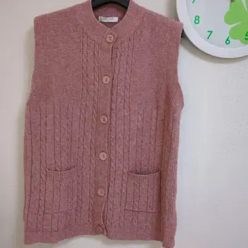 Puno.malie 핑크 니트 베스트 L 사이즈