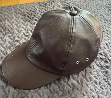 moussy 브라운 인조 가죽 캡 조정 가능
