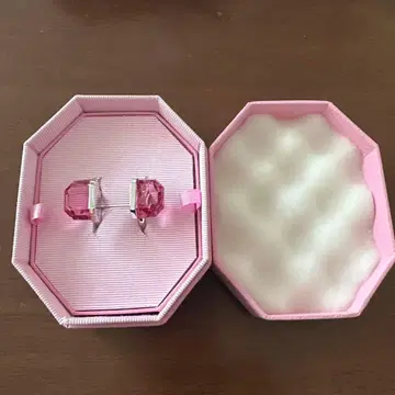 스와로브스키 핑크 크리스탈 반지