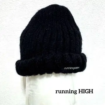 runningHIGH 블랙 니트 모자