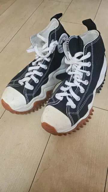 한국 Converse All Star 통굽 하이컷 스니커즈 블랙