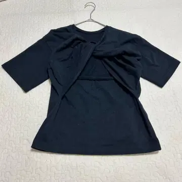 노크 반팔 크로스 디자인 컷소 티셔츠 면 100 a1939