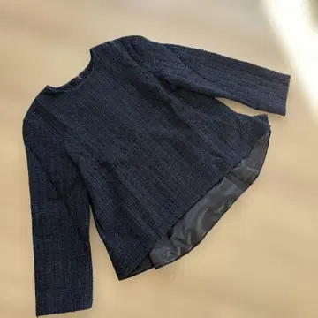 Demi-Luxe BEAMS 트위드 상의 네이비