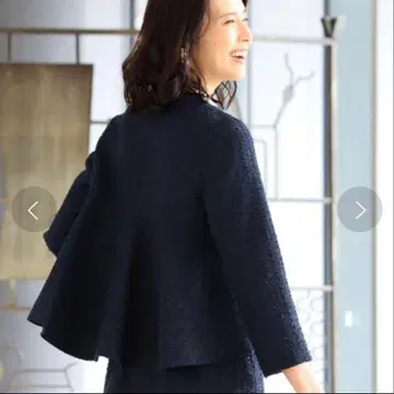 Demi-Luxe BEAMS 백 플레어 트위드 풀오버