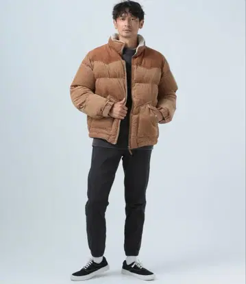 빈티지라이크 코듀로이 블루종 다운