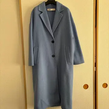 ZARA 라이트 블루 롱 코트 XS