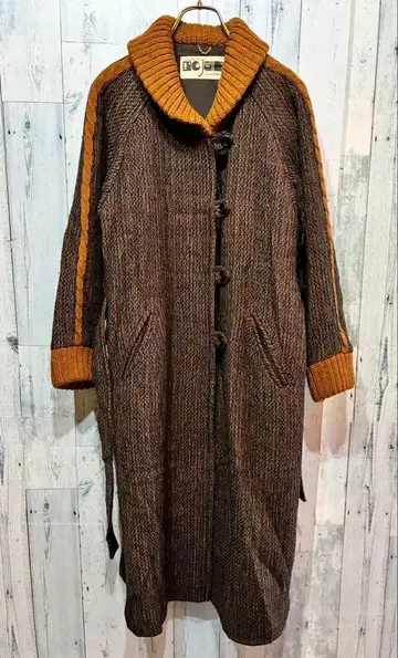 레트로 빈티지 숄카라 니트 코트 70s80s