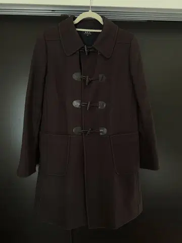 아페쎄 A.P.C. 다크 브라운 더플 코트 울 혼방