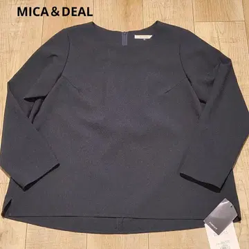 택 포함 새상품 MICA&DEAL 네이비 긴팔 블라우스 38