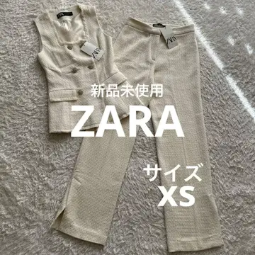 새상품 ZARA 자라 트위드 베스트 셋업