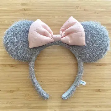 미니 머리띠 그레이 핑크