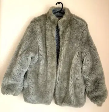 그레이 보아 자켓 플리스 소재 리버서블 M 사이즈 여성용