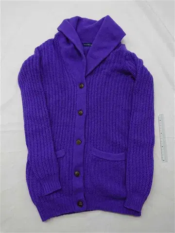 랄프 로렌 숄카라 가디건 퍼플 XS 여성용