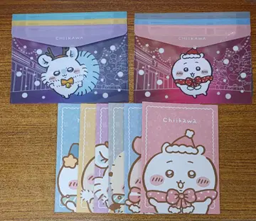 Chiikawa 캐릭터 플랫 케이스와 노트 세트 컴플리트
