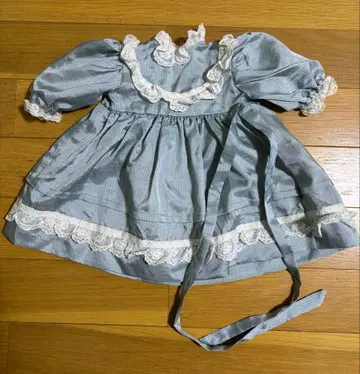 비스크돌 인형용 스카이블루 레이스 프릴 드레스 새상품급