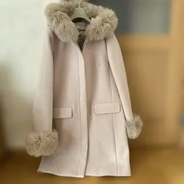 Aquweiser-riche 퍼 달린 롱 코트