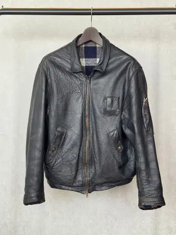 60s French pilot leather Jacket