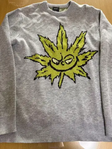 HUF 그레이 니트 스웨터 M