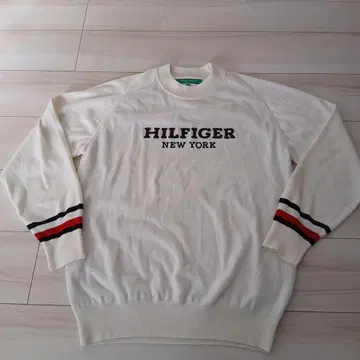 TOMMY HILFIGER 골프 스웨터 L 사이즈 화이트